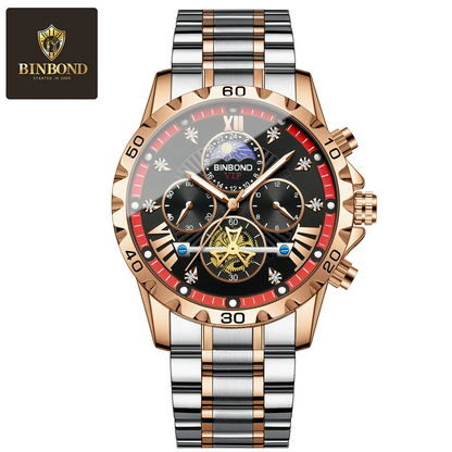 Luxury Tourbillon Moon Phase Automatic Men’s Watch