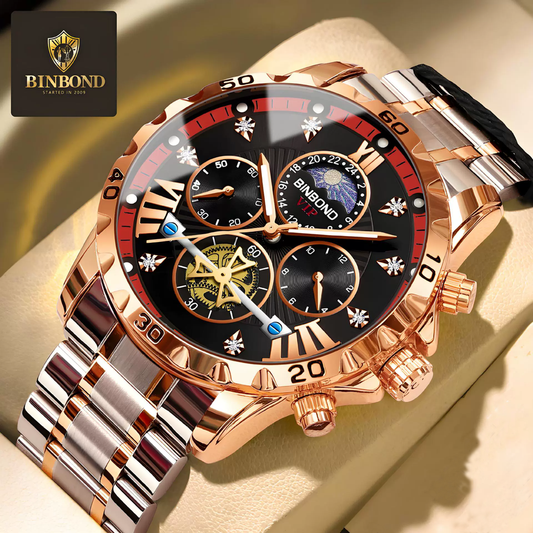 Luxury Tourbillon Moon Phase Automatic Men’s Watch