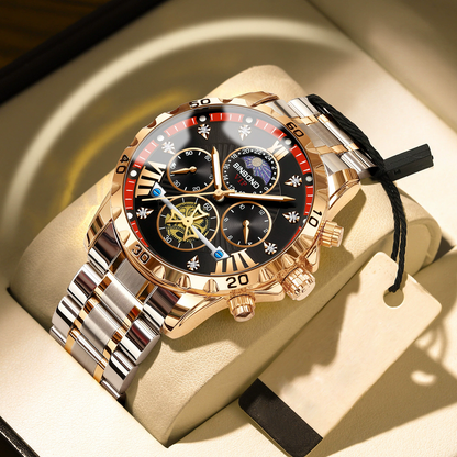 Luxury Tourbillon Moon Phase Automatic Men’s Watch